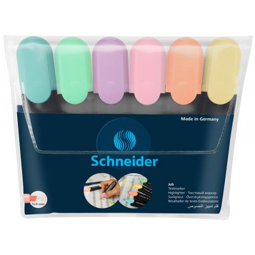 Schneider Szövegkiemelő készlet 1-5mmJob Pastel 6 különböző pasztell szín