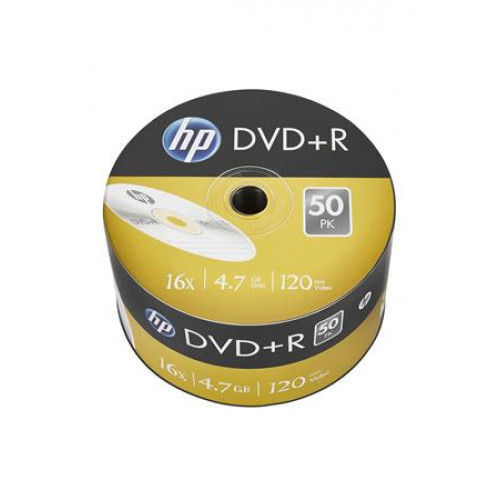 DVD+R lemez 4,7 GB 16x 50db zsugor csomagolás Hp