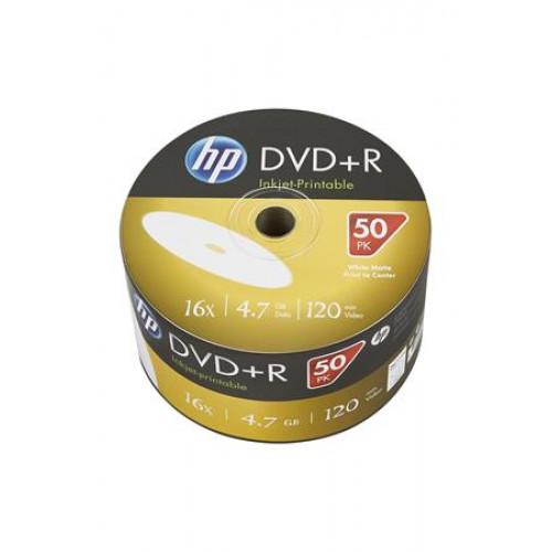 Hp DVD-R lemez nyomtatható 4,7GB 16x 50db zsugor csomagolás 