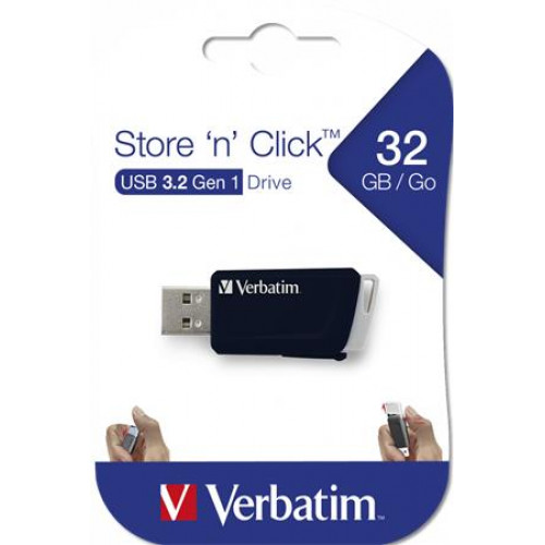 Verbatim Pendrive 32GB USB 3.2 80/25MB/secStore n Click fekete