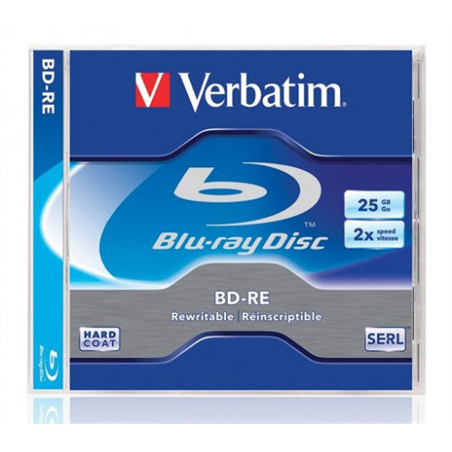 BD-RE BluRay lemez újraírható 25GB 1-2x normál tok Verbatim