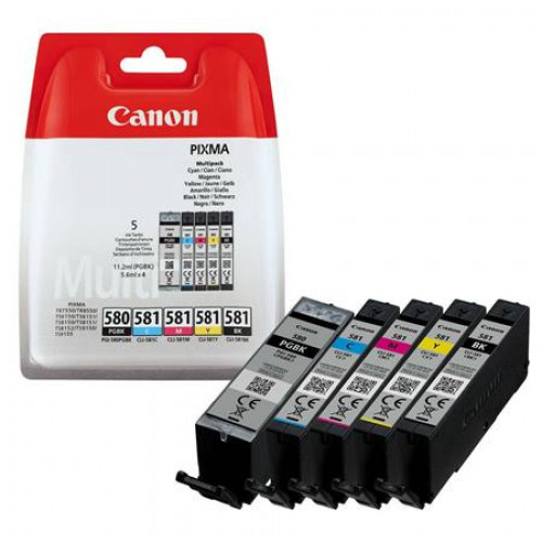 Canon PGI580/CLI581 Tintapatron multipack Pixma TS7550 8150 9150 nyomtatókhozpgb+b+c+m+y 18,5ml+4*8