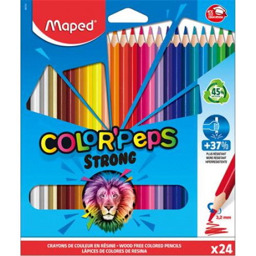 Maped Színes ceruza készlet háromszögletűColor Peps Strong 24 különböző szín