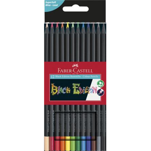 Faber-Castell Színes ceruza készlet háromszögletűBlack Edition 12 különböző szín