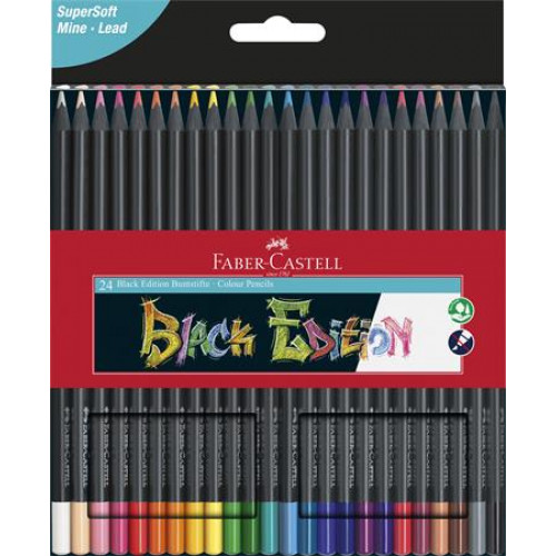 Faber-Castell Színes ceruza készlet háromszögletűBlack Edition 24 különböző szín