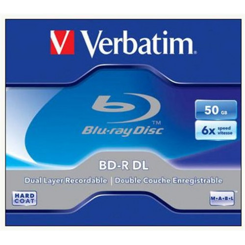 BD-R BluRay lemez kétrétegű 50GB 6x normál tok Verbatim