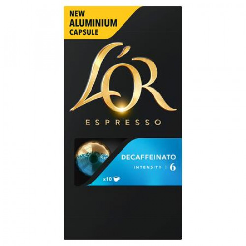 Kávékapszula 10db koffeinmentes Jacobs Douwe Egberts L`OR Decaffeinato