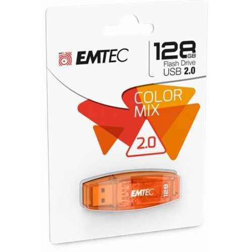 Emtec Pendrive 128GB USB 2.0C410 Color narancssárga