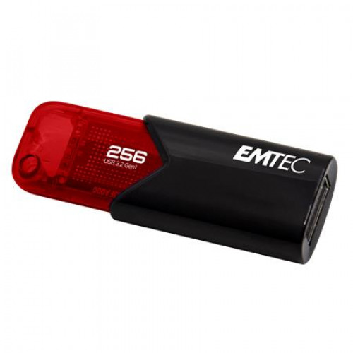 Emtec Pendrive 256GB USB 3.2B110 Click Easy fekete-piros