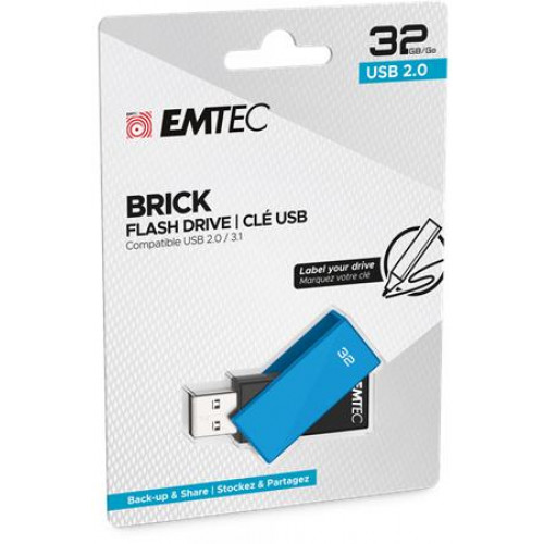 Emtec Pendrive 32GB USB 2.0C350 Brick kék