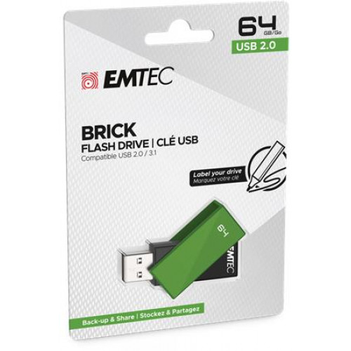 Emtec Pendrive 64GB USB 2.0C350 Brick zöld