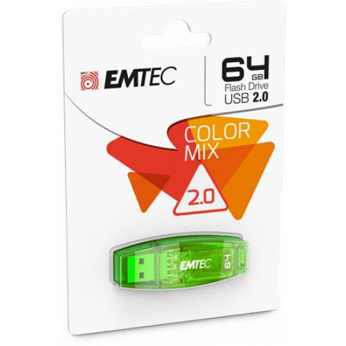 Emtec Pendrive 64GB USB 2.0C410 Color zöld