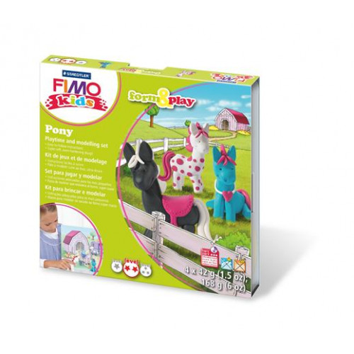 Fimo Gyurma készlet 4x42g égethetőKids Form & Play pónik