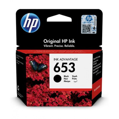 HP 3YM75AE Tintapatron DeskJet Plus Ink Advantage 6075 All-in-One nyomtatóhoz653 fekete 360 oldal