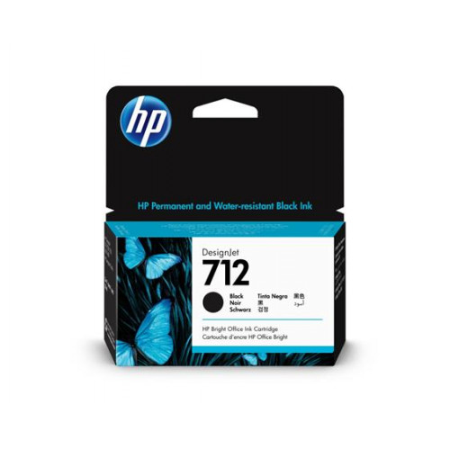 HP 3ED70A Tintapatron DesignJet T650 T250 Studio nyomtatókhoz712 fekete 38ml