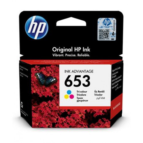 HP 3YM74AE Tintapatron DeskJet Plus Ink Advantage 6075 All-in-One nyomtatóhoz653 c+m+y 200 oldal