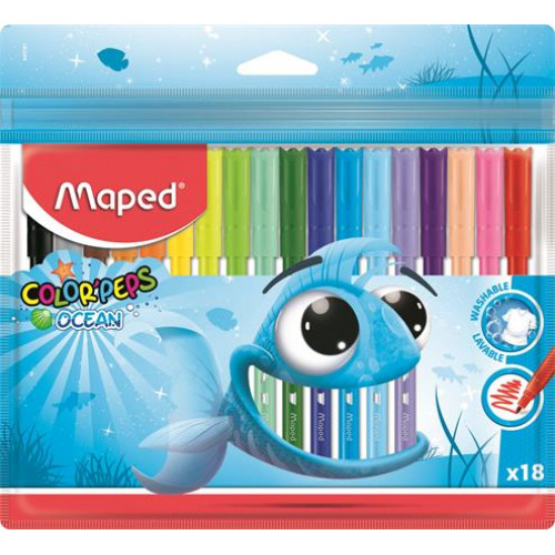 Maped Filctoll készlet 2mm kimoshatóColor Peps Ocean 18 különböző szín