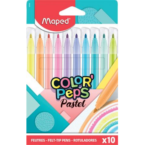 Maped Filctoll készlet 2,8mm kimoshatóColor Peps Pastel 10 pasztell szín