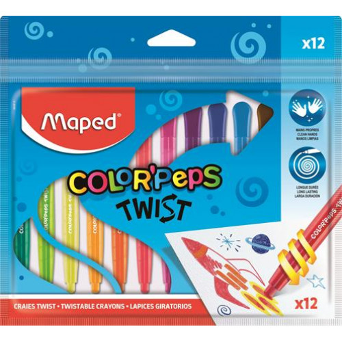 Maped Zsírkréta kitekerhetőColor Peps 12 különböző szín