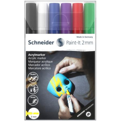 Schneider Akril marker készlet 2mmPaint-It 310 6 különböző szín