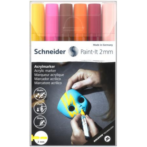 Schneider Akril marker készlet 2mmPaint-It 310 6 különböző szín