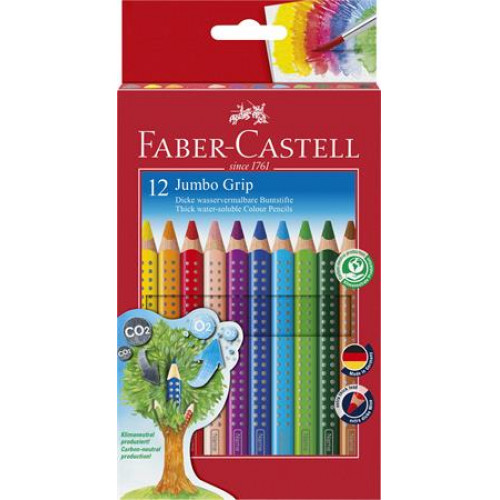 Faber-Castell Színes ceruza készlet háromszögletűJumbo Grip 12 különböző szín