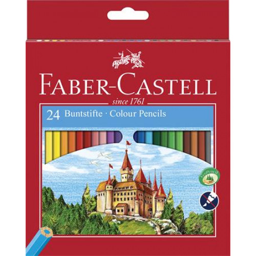 Faber-Castell Színes ceruza készlet hatszögletűClassic 24 különböző szín