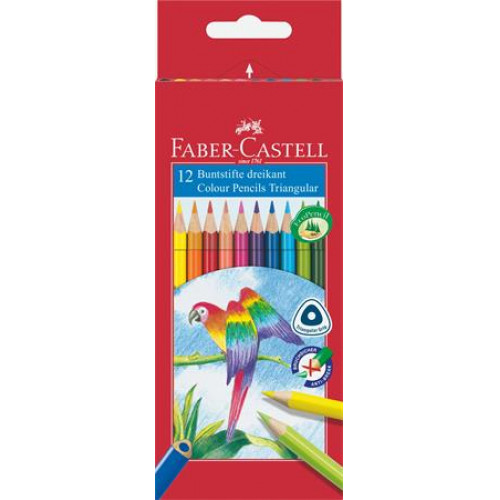 Faber-Castell Színes ceruza készlet háromszögletűPapagáj 12 különböző szín