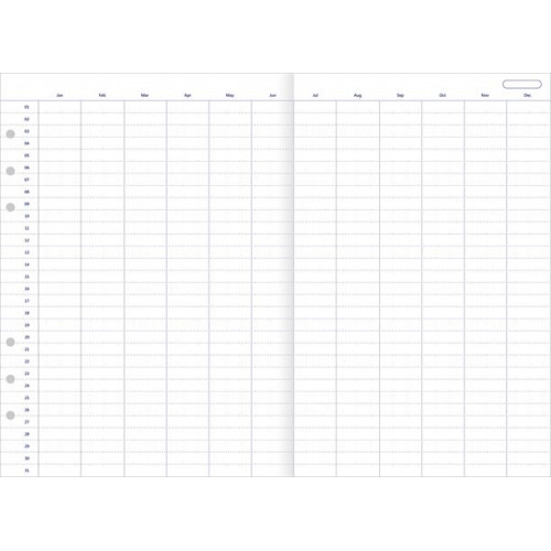 Filofax Kalendárium betét éves tervező bianco A5Clipbook
