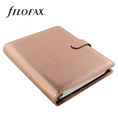 Filofax Kalendárium gyűrűs betétlapokkal A5 méretSaffiano Metallic rózsaarany