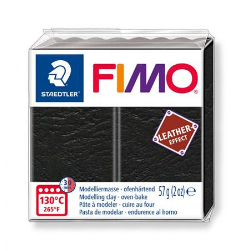 Fimo Gyurma 57g égethetőLeather Effect fekete