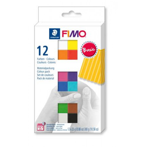 Fimo Gyurma készlet 12x25g égethetőSoft Basic 12 különböző szín