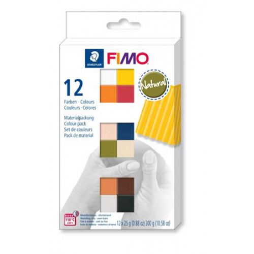 Fimo Gyurma készlet 12x25g égethetőSoft Natural 12 különböző szín