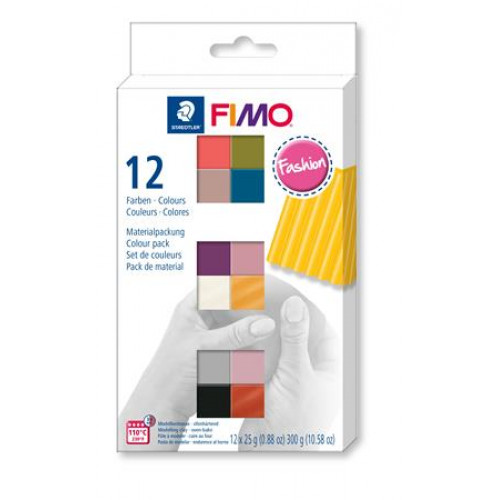 Fimo Gyurma készlet 12x25g égethetőSoft Fashion 12 különböző szín