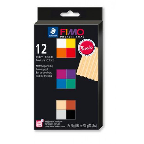 Fimo Gyurma készlet égethető 12x25gProfessional Basic 12 különböző szín