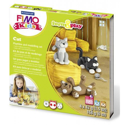 Fimo Gyurma készlet 4x42g égethetőKids Form & Play cicák