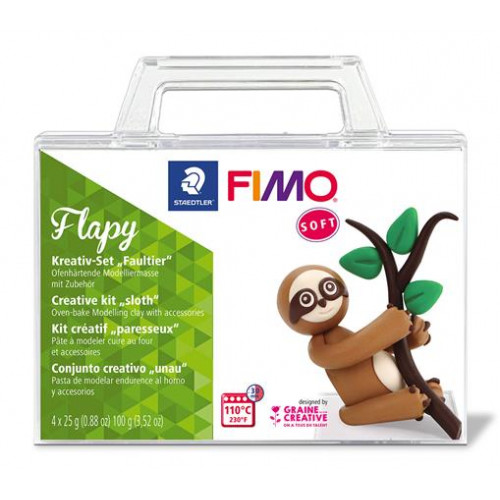 Fimo Gyurma készlet 4x25g égethetőSoft Creative Flapy Lajhár