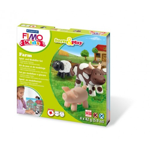 Fimo Gyurma készlet 4x42g égethetőKids Form & Play farm