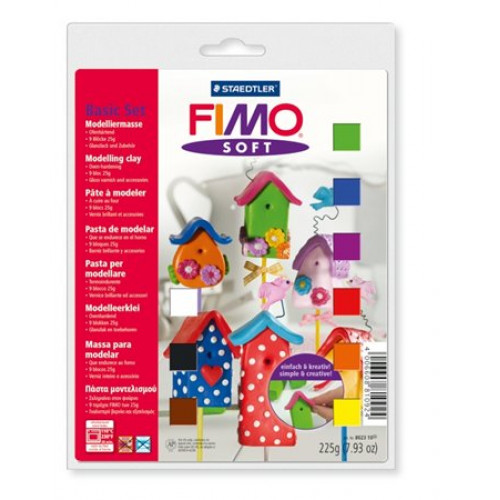 Fimo Gyurma készlet 9x25g égethetőSoft Basic 9 különböző szín