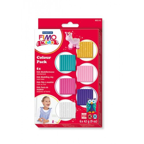 Fimo Gyurma készlet 6x42g égethető lányoknakKids Color Pack 6 különböző szín