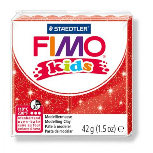 Fimo Gyurma 42g égethetőKids glitteres piros