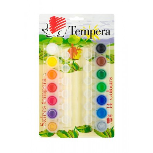 Ico Tempera készlet tégelyesSüni 14 különböző szín