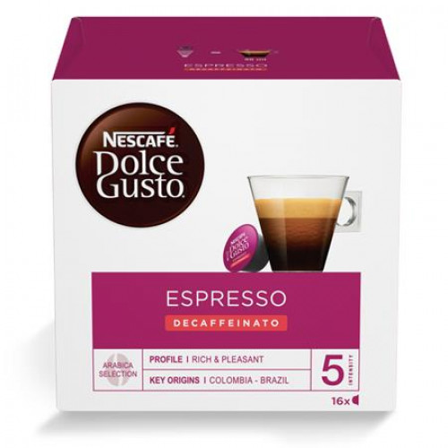 Kávékapszula 16x7g Nescafé Dolce Gusto Espresso koffeinmentes