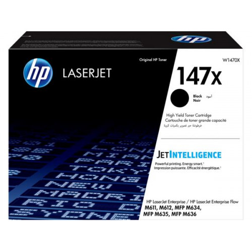 Hp W1470X LézertonerLaserjet Enterprise M611DN M635H nyomtatókhoz147X fekete 25,2k