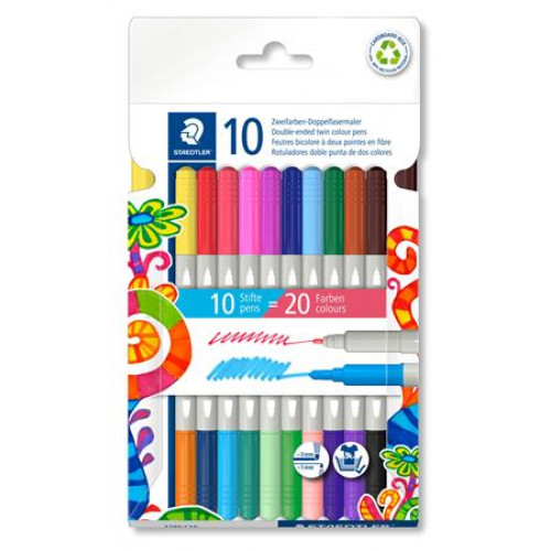 Staedtler Rostirón készlet 1/3mm kétvégű3280 20 különböző szín