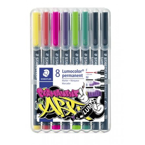 Staedtler Alkoholos marker készletLumocolor Permanent ART 31 8 különböző szín és vastagság