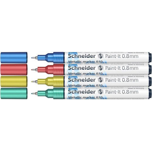 Schneider Akril marker készlet 0,8mmPaint-It 010 4 különböző metálfényű szín