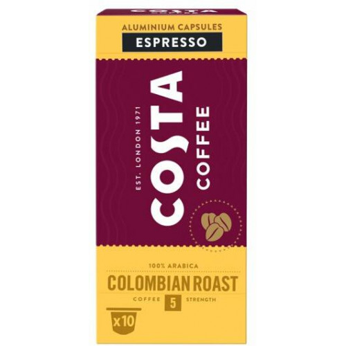 Kávékapszula 10db Nespresso kompatibilis Costa COLOMBIAN ROAST Gazdag & Karamellás