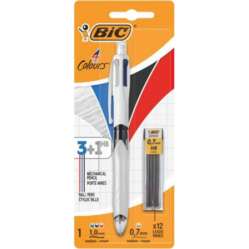 Bic Golyóstoll háromszínű nyomósirónnal egyben4 Colours + grafitbél