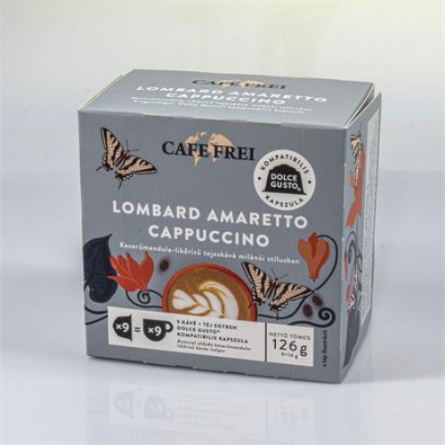 Cafe Frei Kávékapszula Dolce Gusto kompatibilis 9 dbLombard amaretto cappuccino